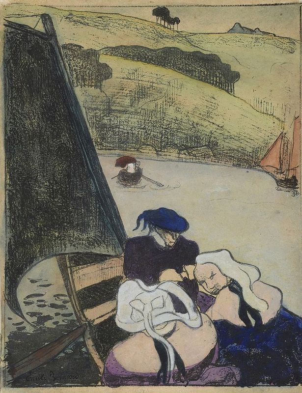 Émile_Bernard_Bretons_dans_une_barque_(Bretons_in_a_Ferrпyboat)_print_1889.jpg