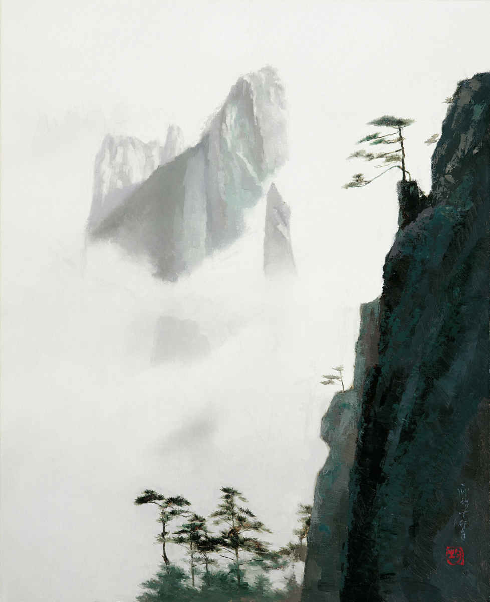 Пан Цзюнь1987_Пейзаж с облаками (Landscape with Clouds)_88 х 72_х.,м._Частное собрание.jpg