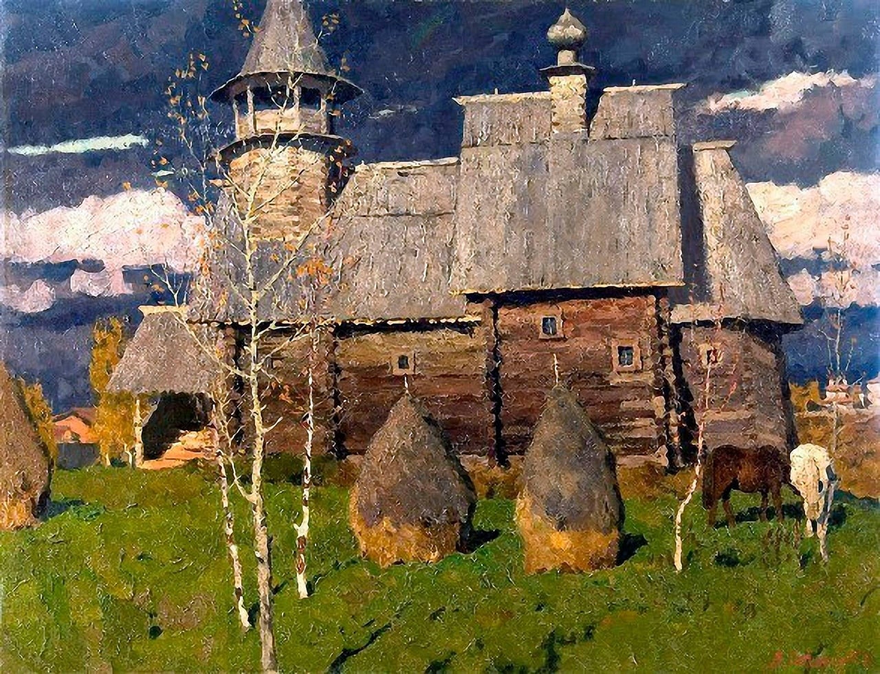 Стожаров В.Ф. Октябрь. Церковь Успения из села Фоминское 1972.jpg