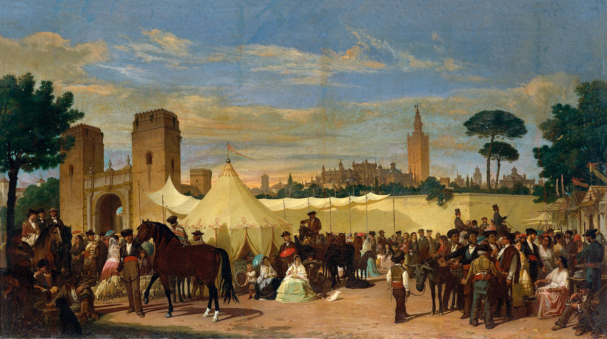 беккер ярмарка в севилье 67гJoaquín_Domínguez_Bécquer_The_Seville_Fair.jpg