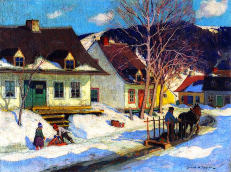 ганьон канада a-quebec-village-street-winter-1920.jpg!Large.jpg
