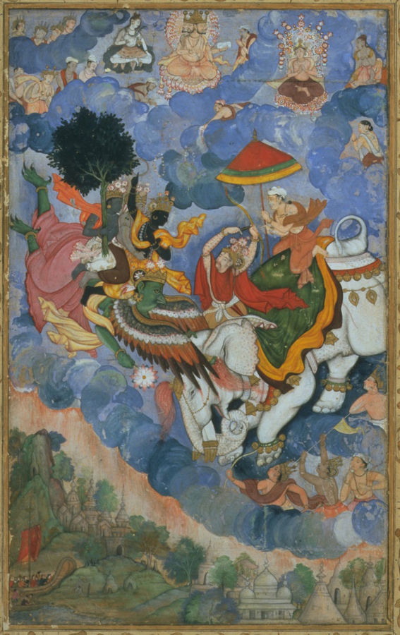 могол 1590-еKrishna's_combat_with_Indra.jpg