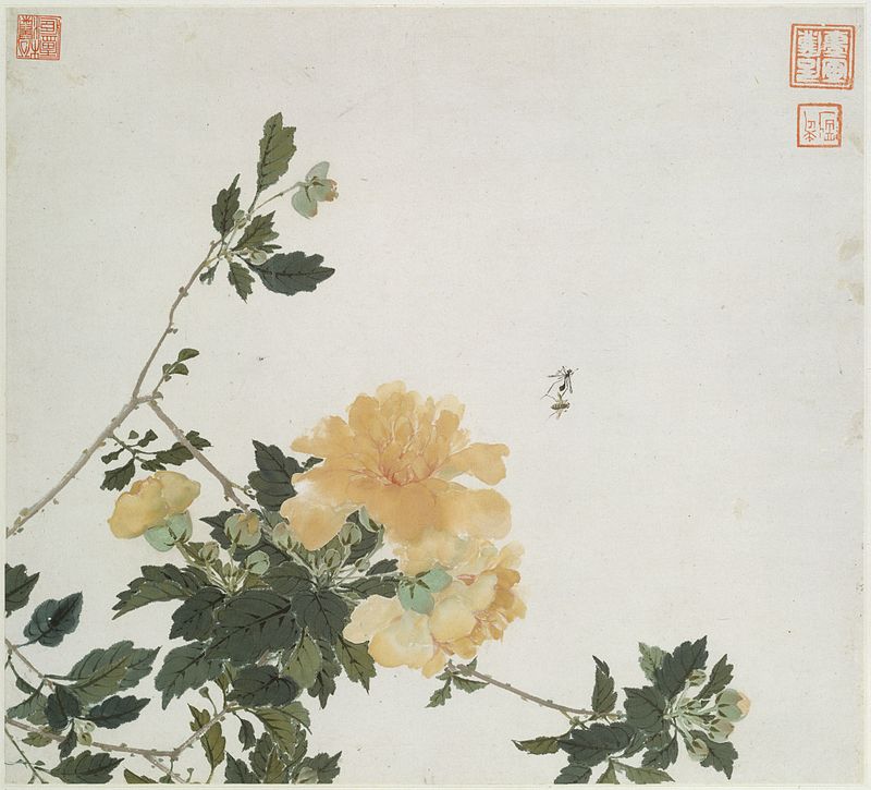 清_居廉_花卉蟲草_冊頁_八開-Insects_and_Flowers_MET_DT8390.jpg