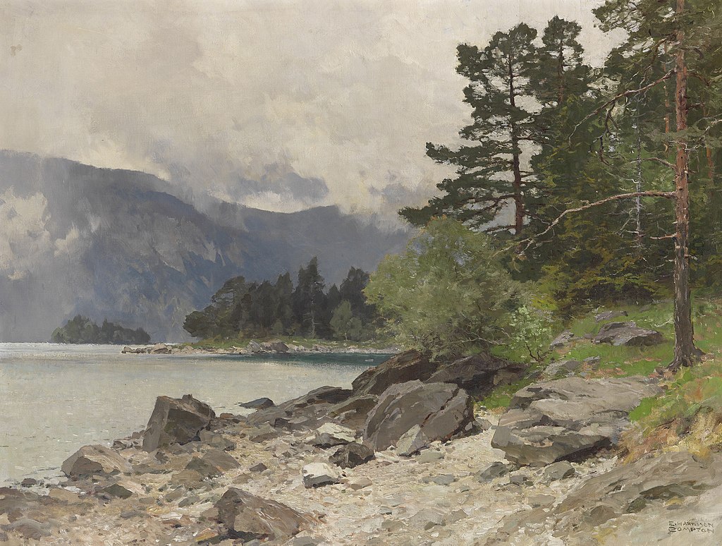 1024px-EH_Compton_-_Waldlandschaft_mit_Seeufer_(ÖaL_um_1920).jpg