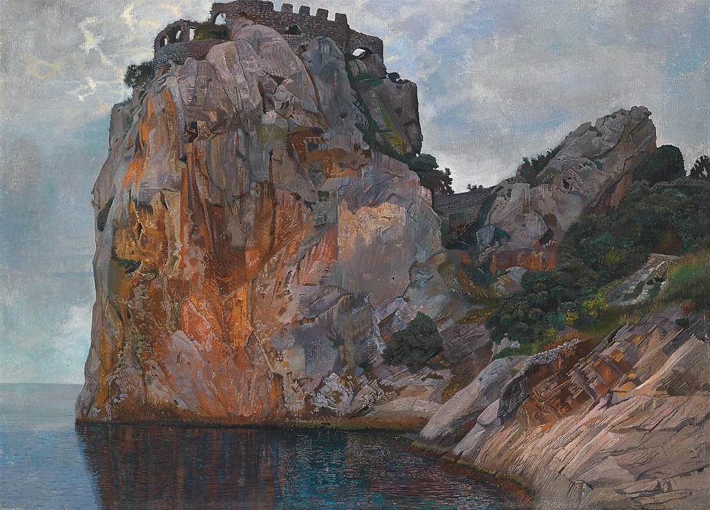 1024px-Karl_Mediz_-_Burgruine_auf_Felsen_(1896).jpg