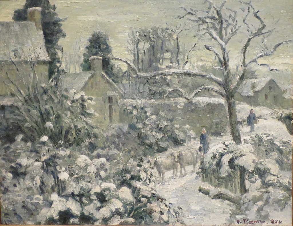 1024px-'Snowscape_with_Cows,_Montfoucault',_oil_on_canvas_painting_by_Camille_Pissarro.jpg