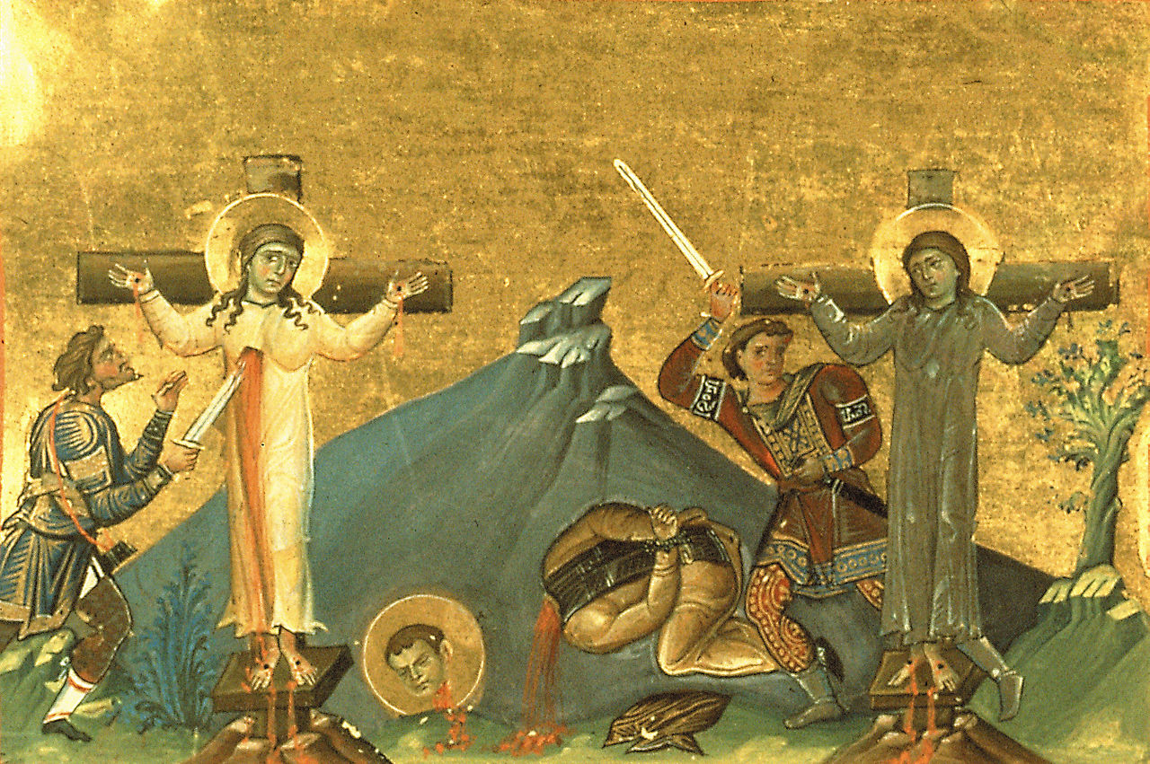 1280px-Martha_and_Mary,_and_their_brother_Lycarion,_in_Egypt_(Menologion_of_Basil_II).jpeg