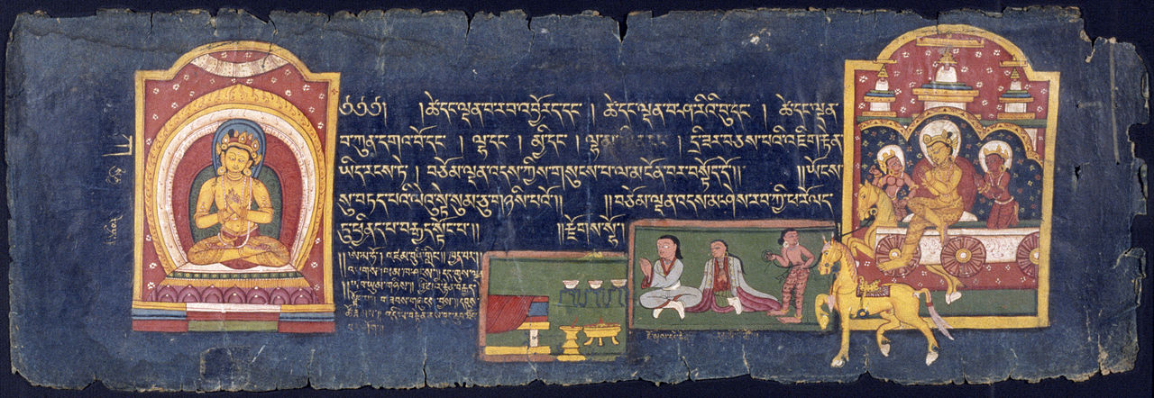 13Tibetan_-_Manjushri_and_a_Bodhisattva_with_Donors_-_Walters_W8562.jpg