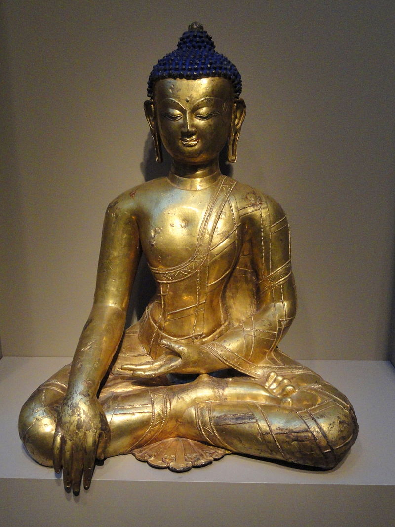 14Seated_Buddha,_Central_Tibet,_14th_century_AD,_gilt-copper_with_pigment.JPG