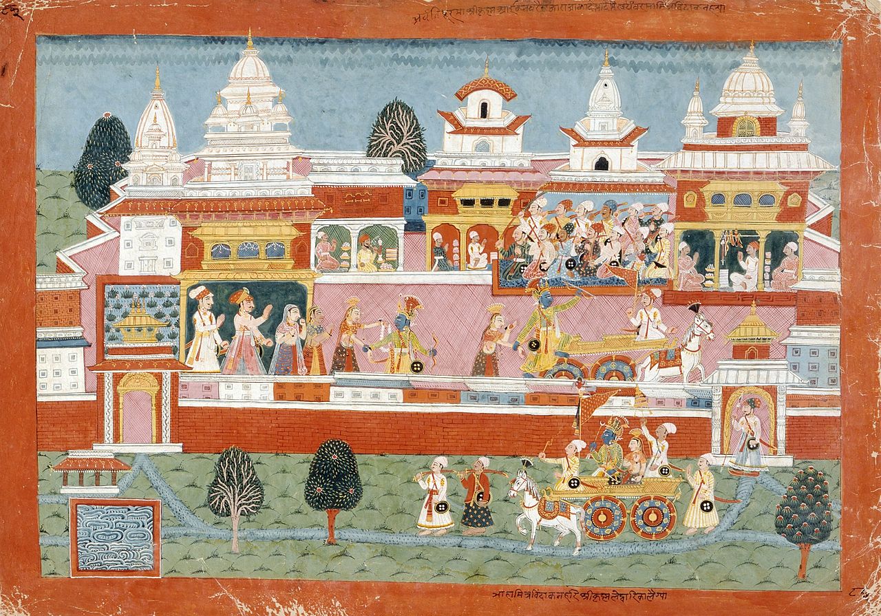 18 конKrishna_Abducts_Mitravinda,_Folio_from_a_Bhagavata_Purana_9.127.2.jpg