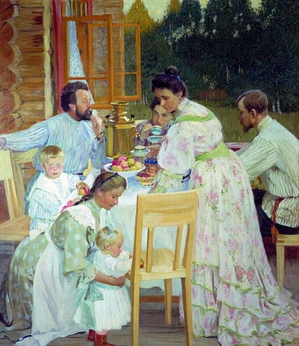 282.Б. Кустодиев. На террасе. 1906.jpg