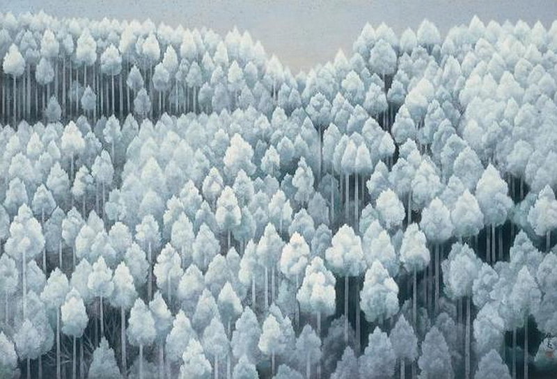 3.Хигасияма Каи.Первый снег в северных горах.jpg