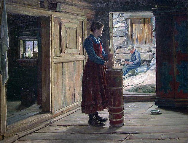 634px-Gustav_Wentzel_-_Woman_making_Butter_-.jpg
