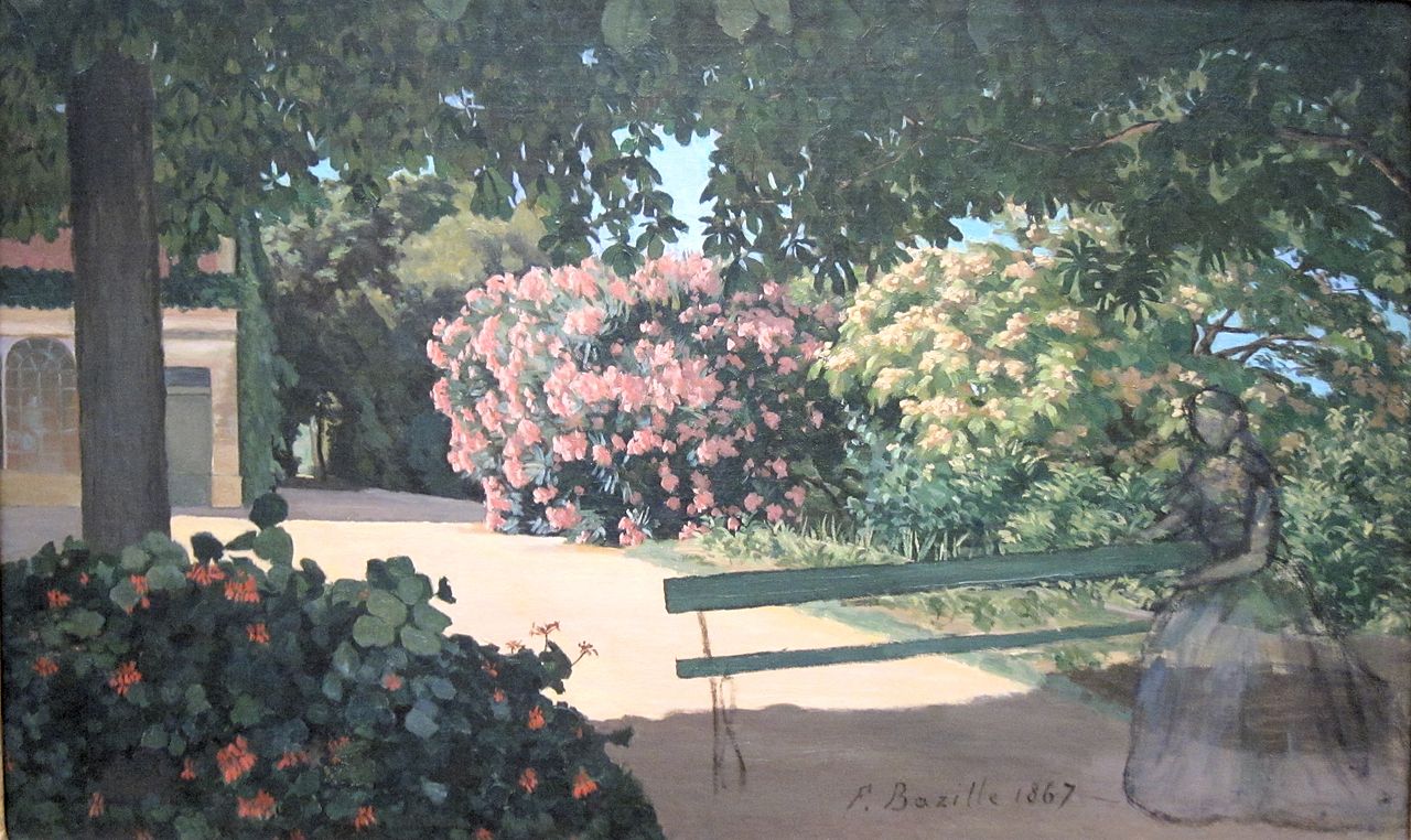 67 базиль-Les_Lauriers_Roses_(The_Terrace_at_Méric)_by_Frédéric_Bazille,_Cincinnati_Art_Museum.jpg