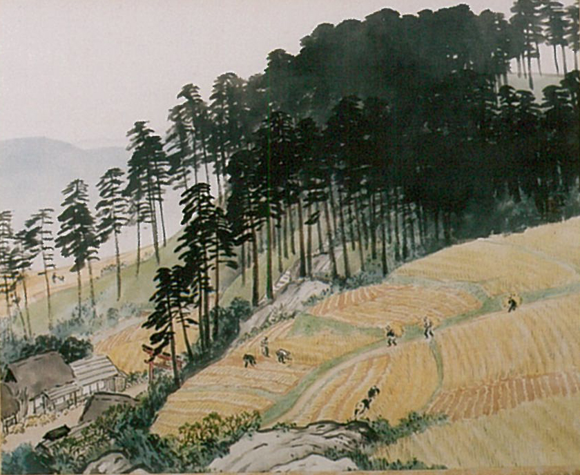 7--川合玉堂　麦秋　軸.jpg