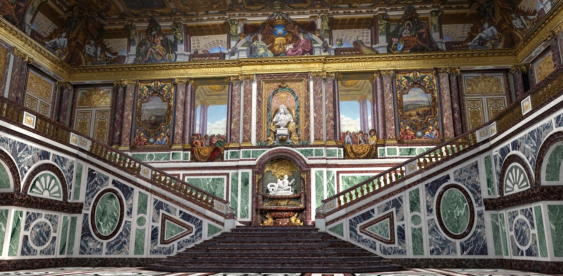74-78 лестинца послов Chateau_de_Versailles_-_escalier_des_ambassadeurs.jpg