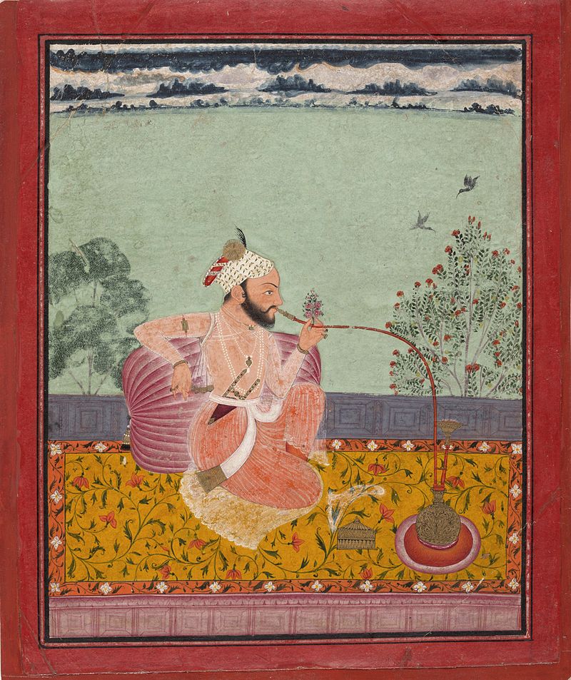 800px-2b_A_Raja_Smoking_a_Hookah._Kota,_1690-1710,_Metmuseum.jpg