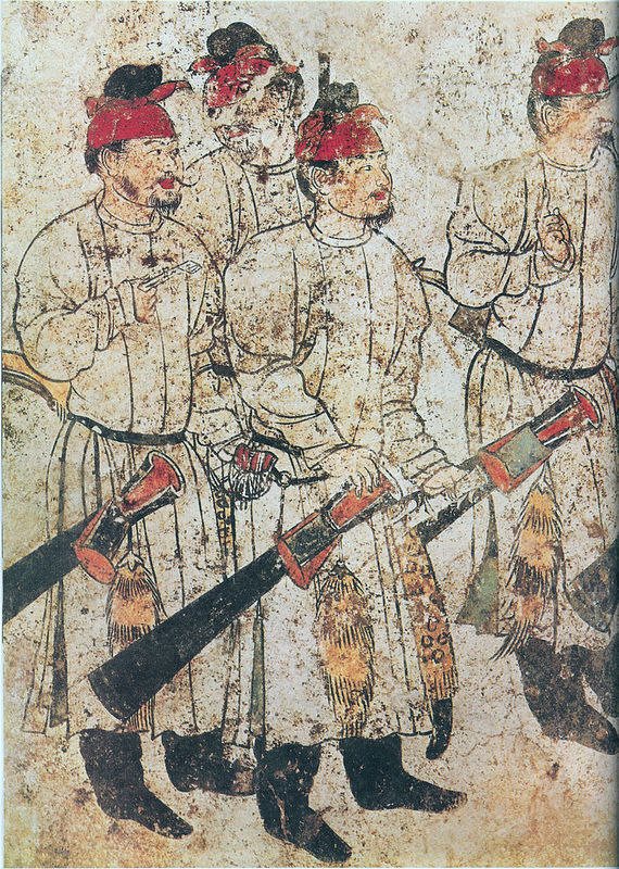 800px-Figures_in_a_cortege,_tomb_of_Li_Xian,_Tanрg_Dynasty.jpg