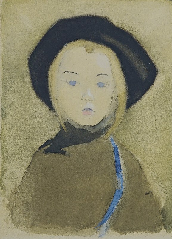 800px-Helene_Schjerfbeck_-_Girl_with_Blue_Ribbon_(1943).jpg