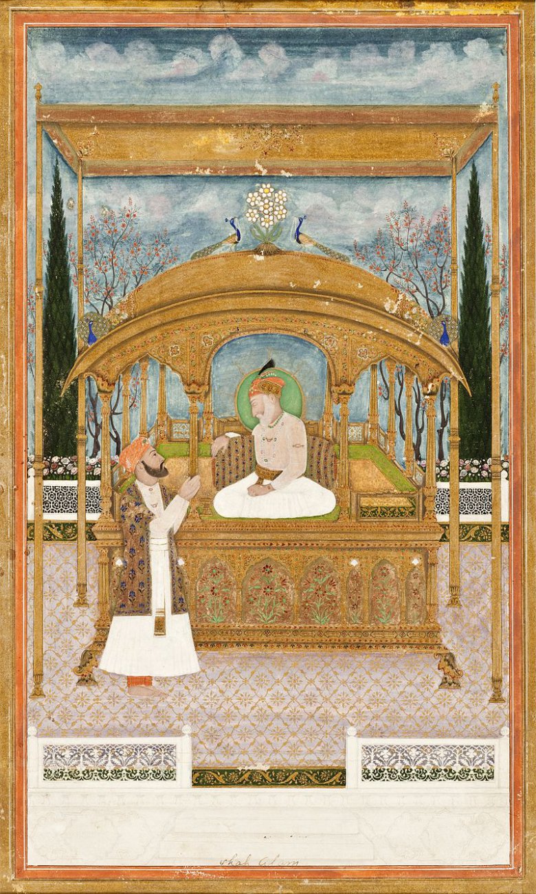 800px-Khairullah,_Emperor_Shah_Alam_II_on_the_Peacock_Throne,_1801_LACMA.jpg