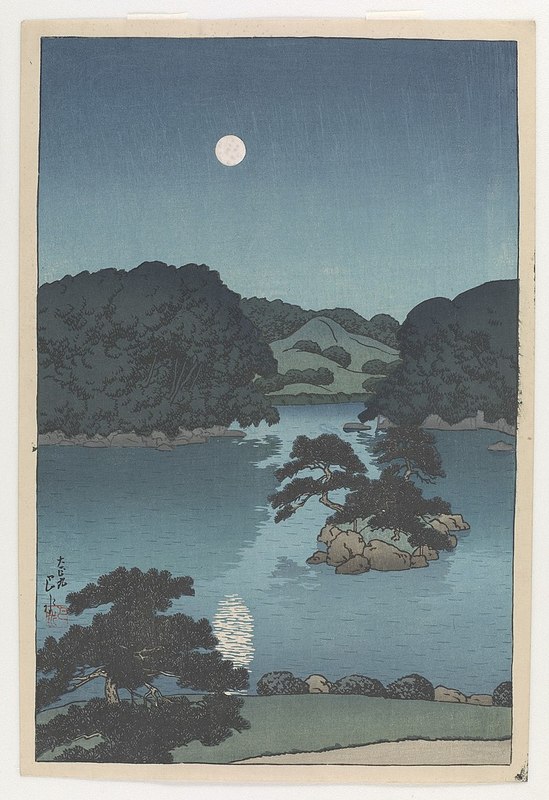 800px-Mitsubishi_Fukagawa_bettei_no_zu,_tsukiyo_(Daisensui)_by_Kawase_Hasui.jpg
