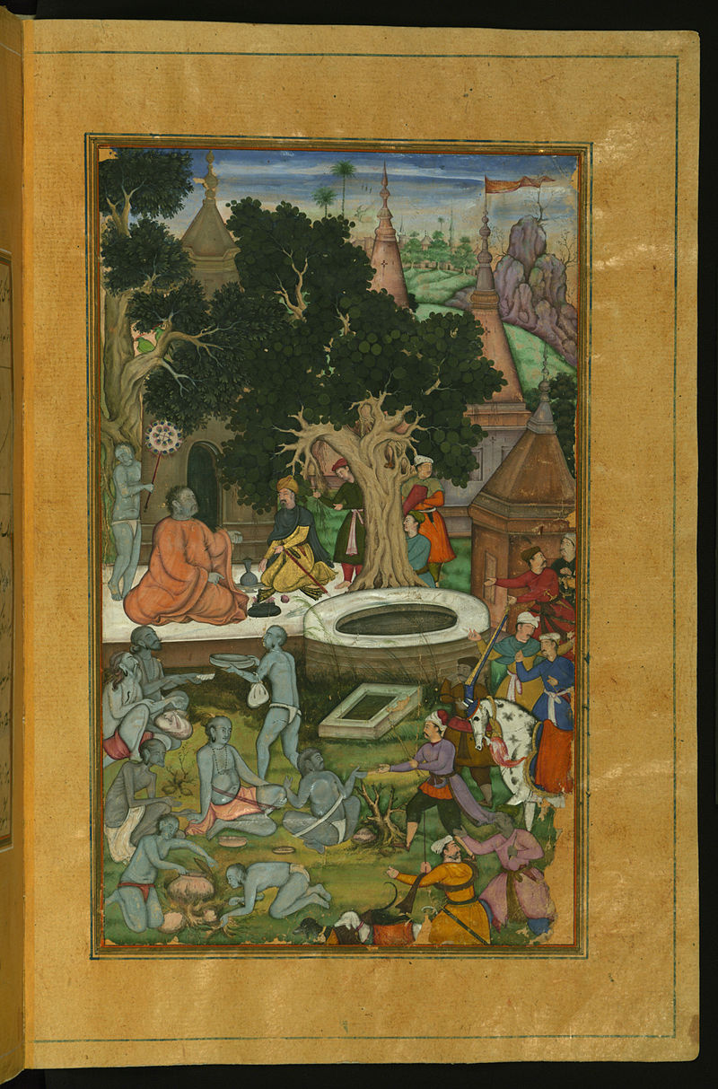 _Babur_-_Babur_and_His_Warriors_Visiting_a_Hindu_Temple_-_.jpg
