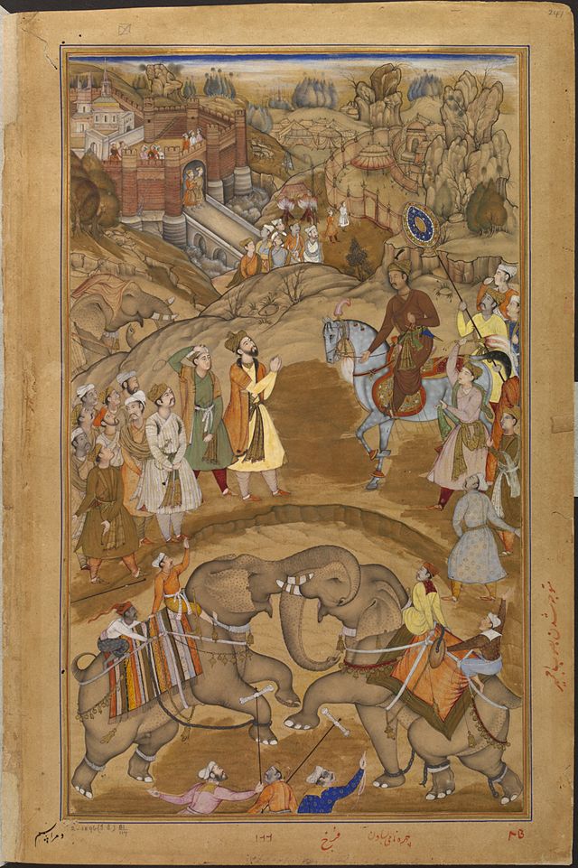 Akbar_Being_Received_by_Khan_Kilan,_the_Governor_of_Nagaur,_in_1570,_Akbarnama.jpg