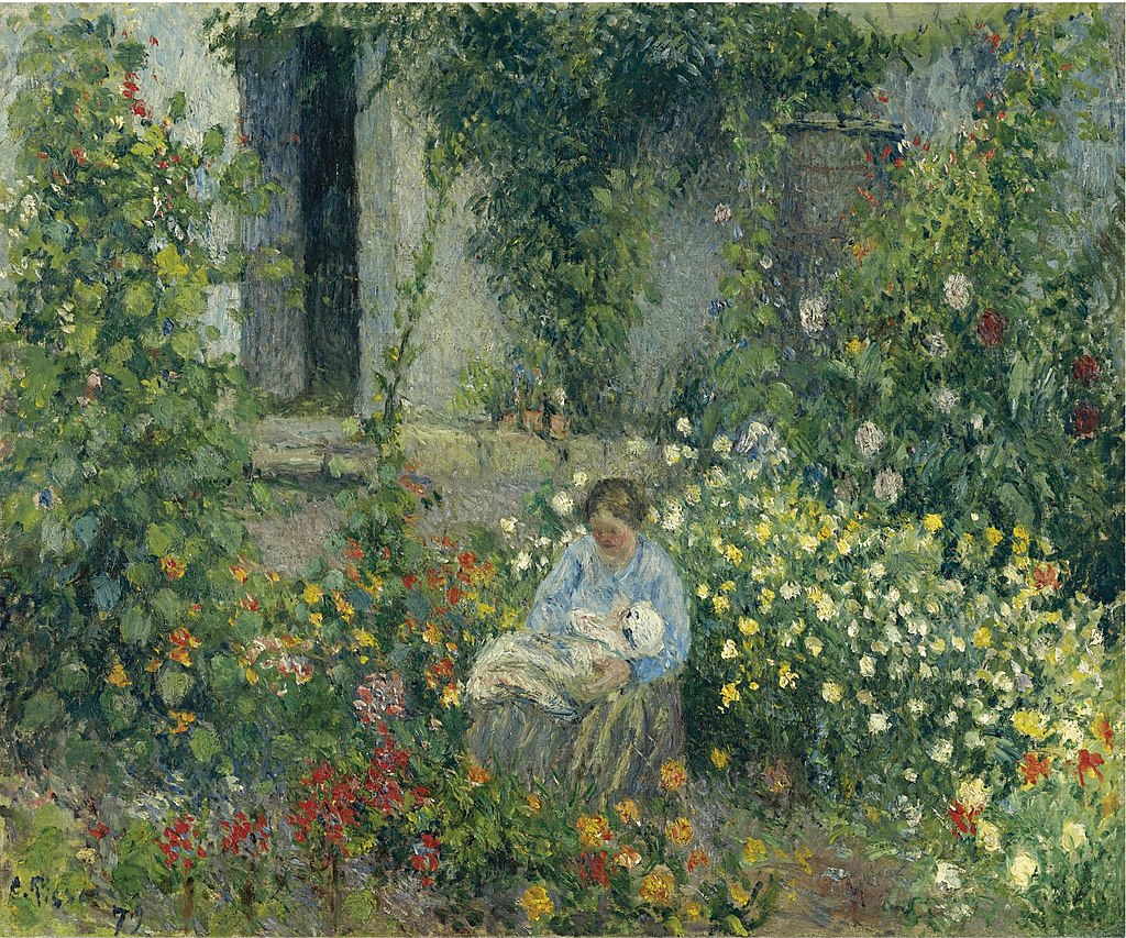 Camille_Pissarro_-_Julie_et_Ludovic-Rodolphe_Pissarro_dans_les_fleurs_(PD_591).jpg