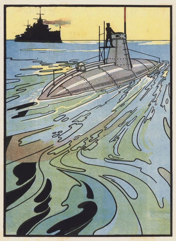 Charles_Robinson_-_A_Submarine_preparing_to_dive_-_(MeisterаDrucke-396863).jpg