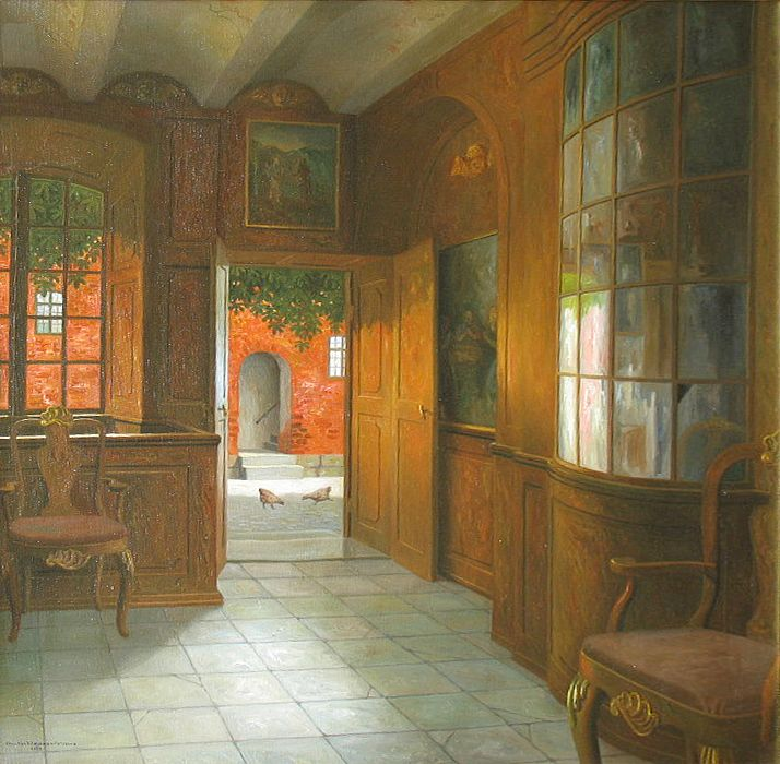 Christian_Tilemann-Petersen_-_Slotsinteriør_med_udsigt_til_gårdsplads_-_1922.png
