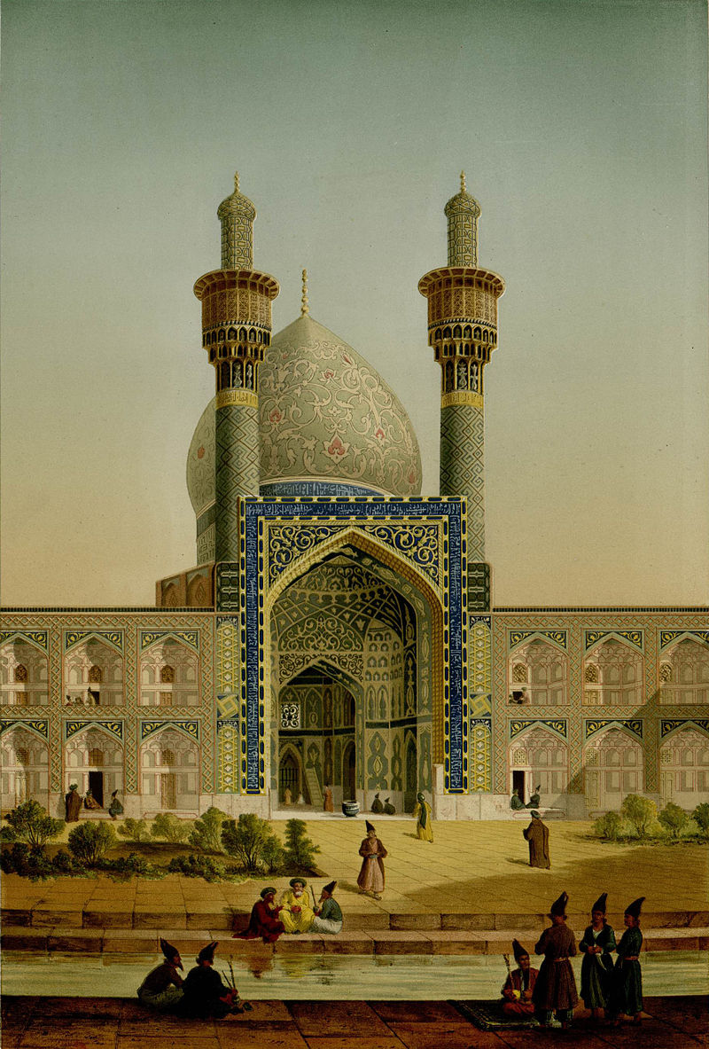 College_of_mother_of_Shah_Sultan_Hussein,_exterior_2_by_Pascal_Coste.jpg