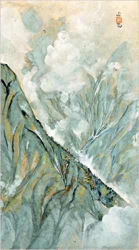 Darjeeling and Fog (1945) by Nandalal Bose.jpg
