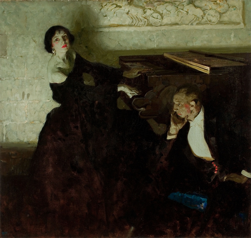 Dean Cornwell (1892-1960) Romantic Couple Seated by Piano, 1922  by Catherine La Rose (3).jpeg