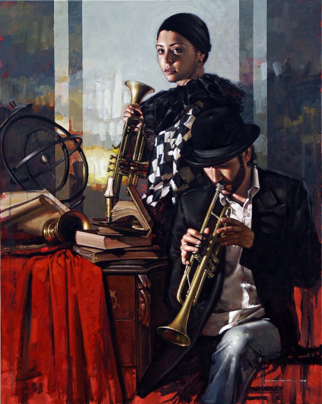 Diego Dayerun-musico-con-su-musa-de-arlequin-diego-dayer-2009-18042111.jpg