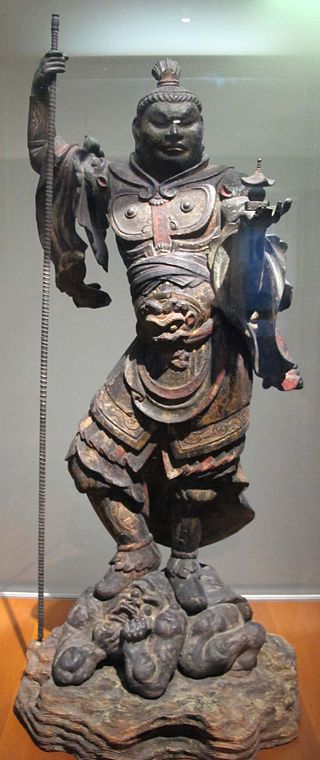 Epoca_kamakura,_bishamon-ten,_re_guardiano_del_nord_(vaisravana),_1290_ca..JPG