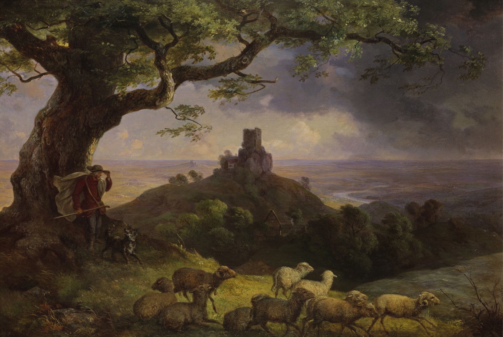 Ernst_Ferdinand_Oehme_-_Die_Ruine_von_Kamaik_in_Böhmen_(ca.1852).jpg