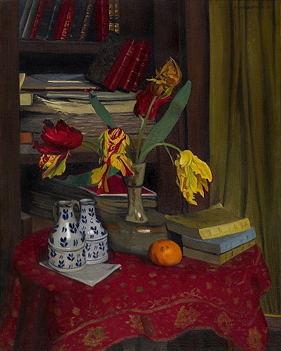 Félix_Vallotton_Tulipes_perroquet,fond_bibliothèque.jpg