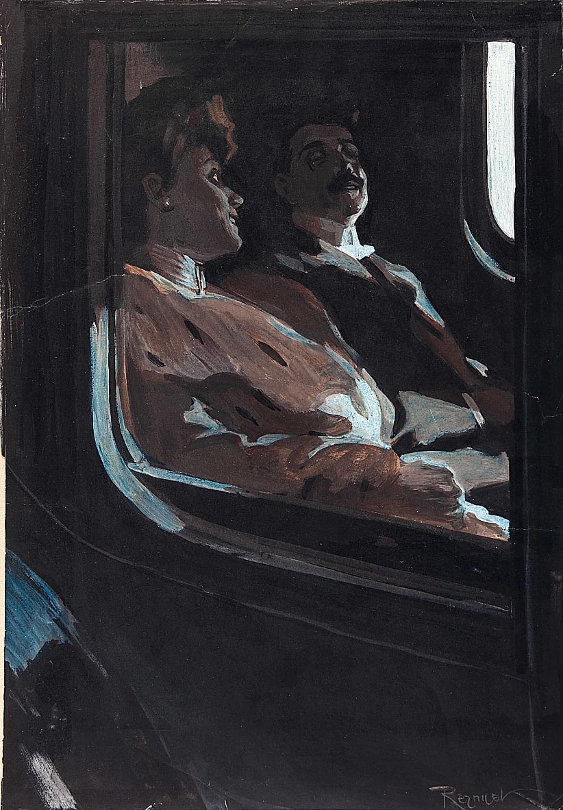 Ferdinand Freiherr von Reznicek - Amusement in der Kutsche -.jpg