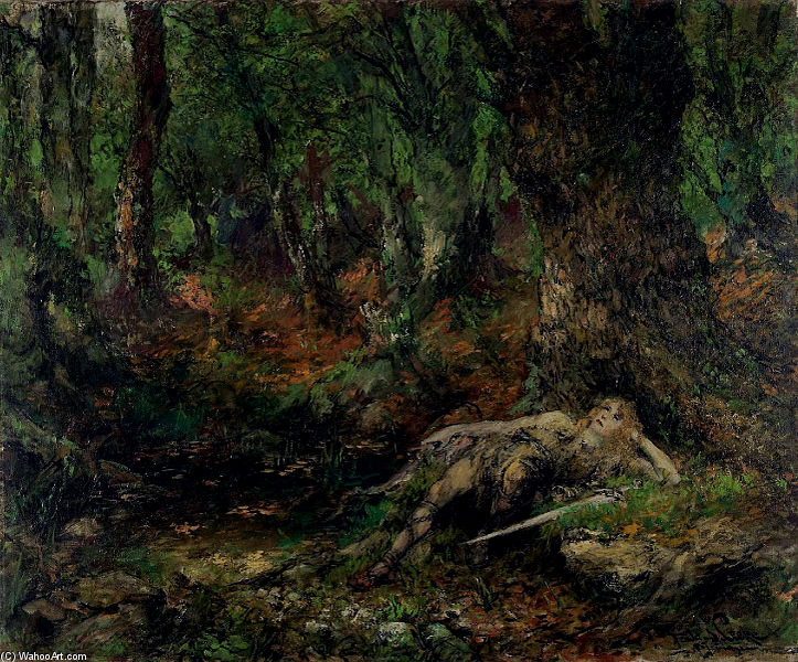 Ferdinand+Leeke-Der+Junge+Siegfried+Im+Wald+An+Einer+Quelle.jpg