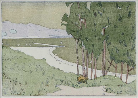 frank-morley-fletcher-sailboats-in-a-wooded-coast.jpg