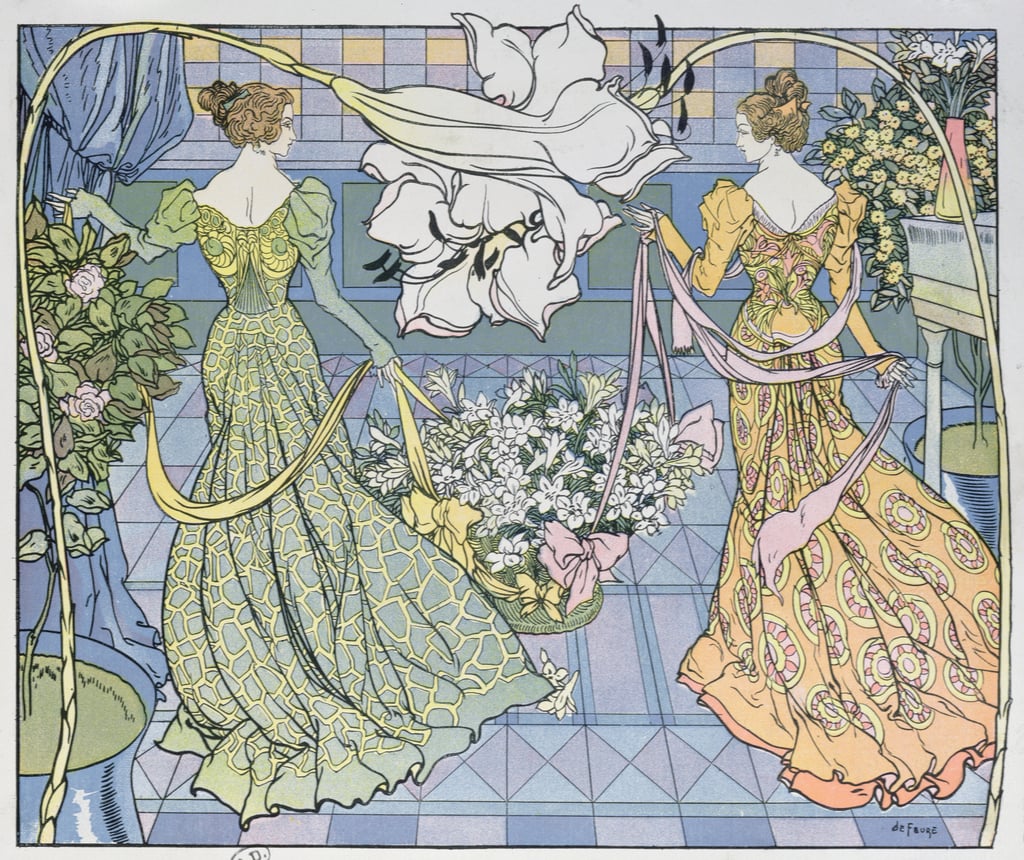 Georges de Feure - Women surrounded by flowers c 1900.jpg