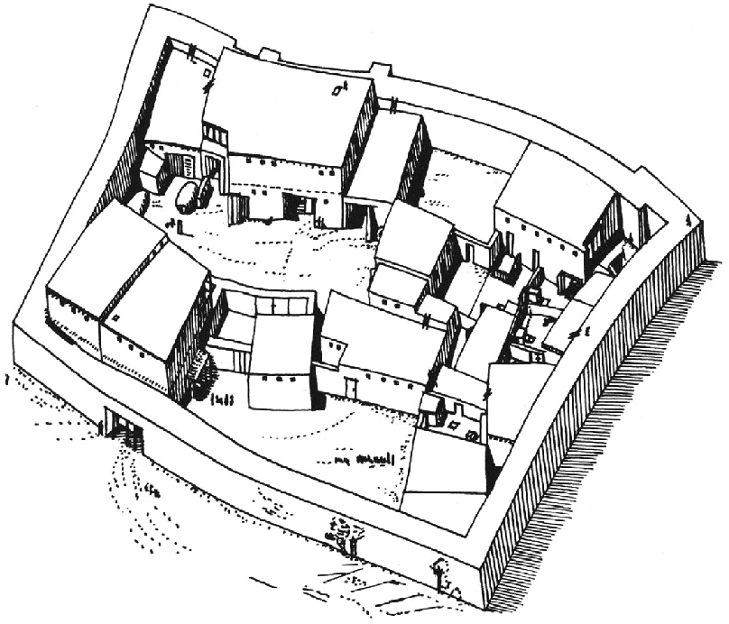 Hacilar-IIA-Reconstruction-of-the-fortified-settlement-from-Mellaart-1970Fig-22.png