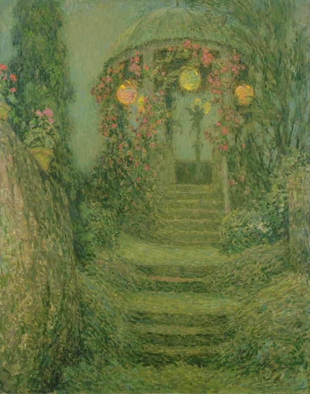 Henri Eugene Augustin Le Sidaner - The Illuminated Pavilion  - (MeistпerDrucke-298126).jpg