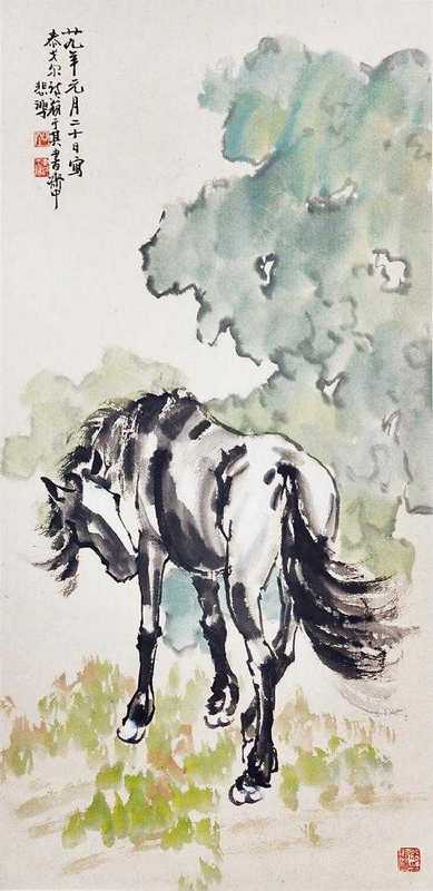 Horse_Standing_by_Xu_Beihong,_1940п.jpg
