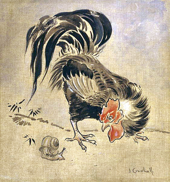 Joseph_Crawhall_-_Spanish_Cock_And_Snail.jpg