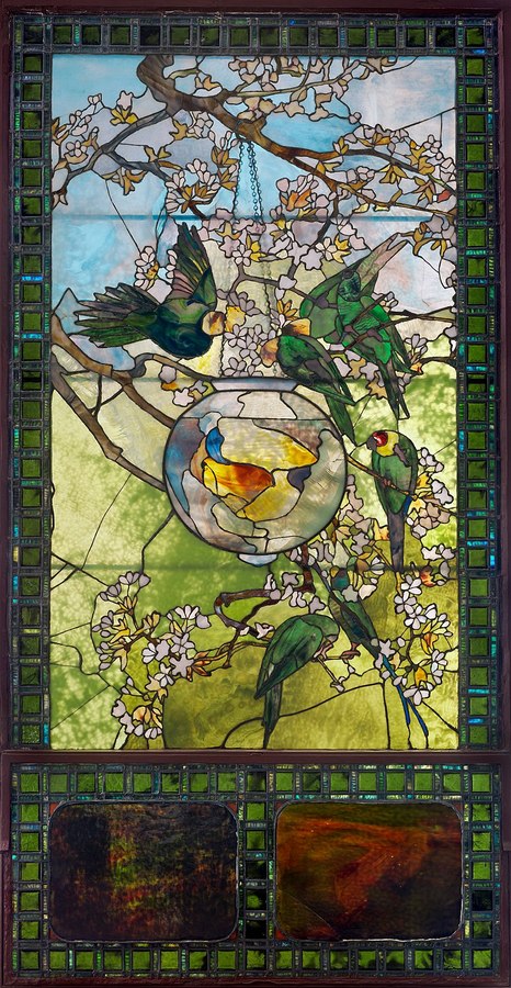 Louis_Comfort_Tiffany_-_Parakeets_and_Gold_Fiнsh_Bowl,_1893.jpg