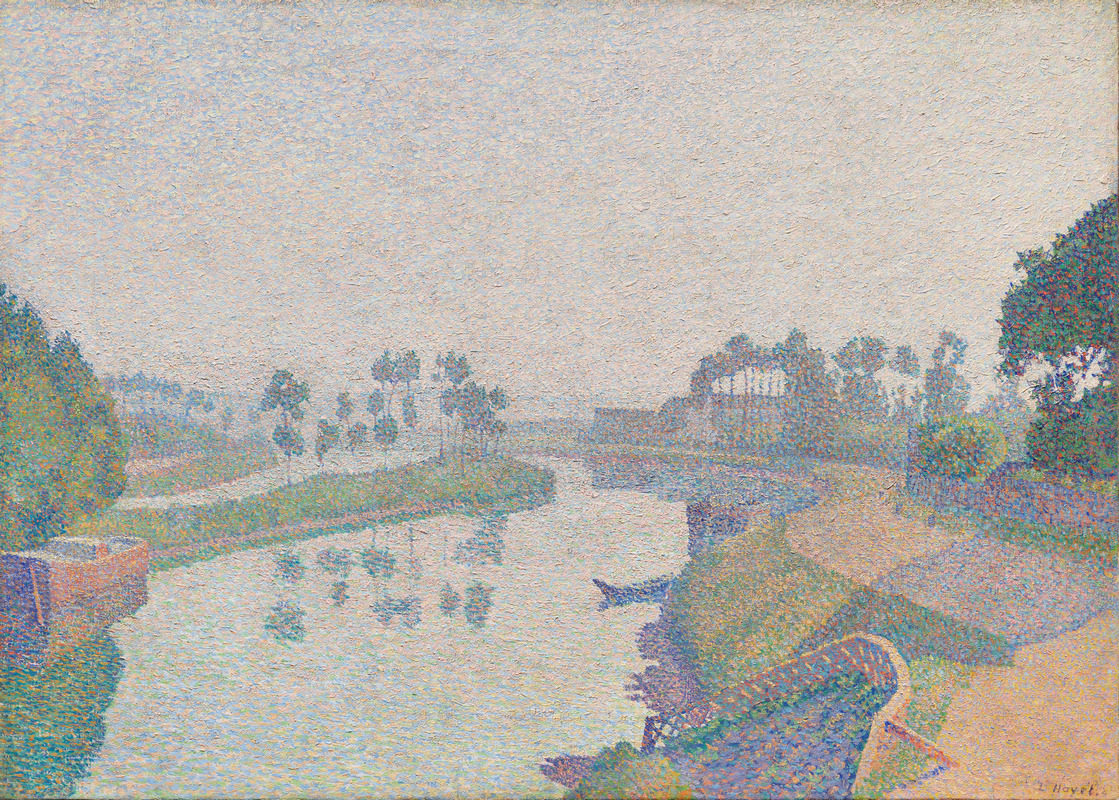 Louis_Hayet_(French,_1864-1940)_-_Banks_of_the_Oise_at_Dawn_-_2019.18_-_Cleveland_Museumр_of_Art.jpg