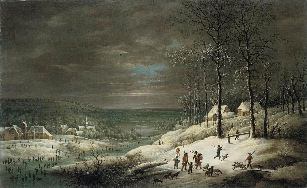 Lucas_van_Uden_-_Winter_Landscape_with_Hunters_-_WGA23251.jpg