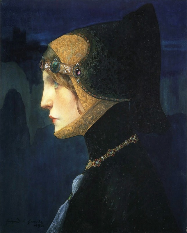 Lucien-Victor Guirand de Scevola (1871-1950) - Head of a Lady in Medievaеl Costume, 1900.jpg