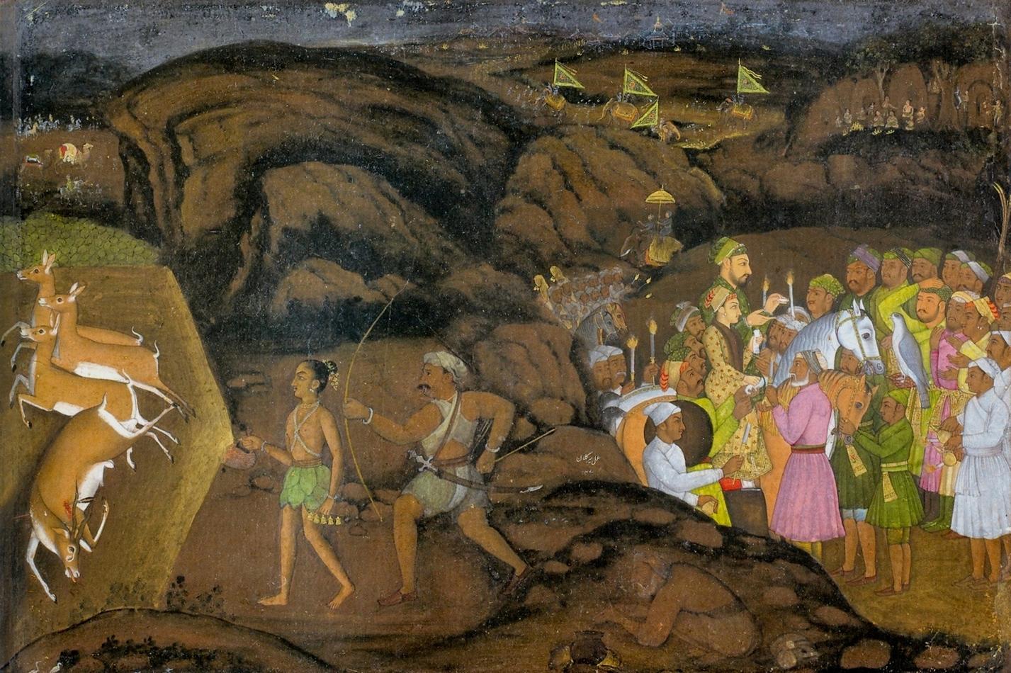 Mir_Kalan_Khan,_Hunting_Antelopes_at_Night._1734-35,_.jpg